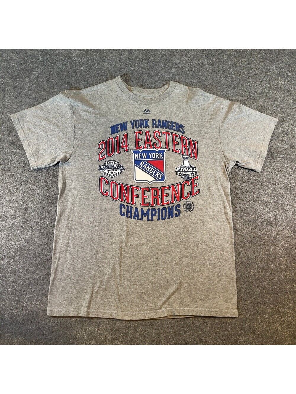 Majestic Men’s Large NY Rangers 2014 Eastern Conference Champions T‑Shirt